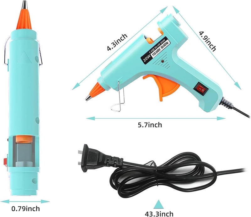 OUREPOCA Hot Glue Gun Kit Mini: Mini Hot Glue Guns Kit with 20 Sticks Melt Glue Gun Craft for School DIY Arts Home Quick Repairs Multi-application 2 Pack - Image 5